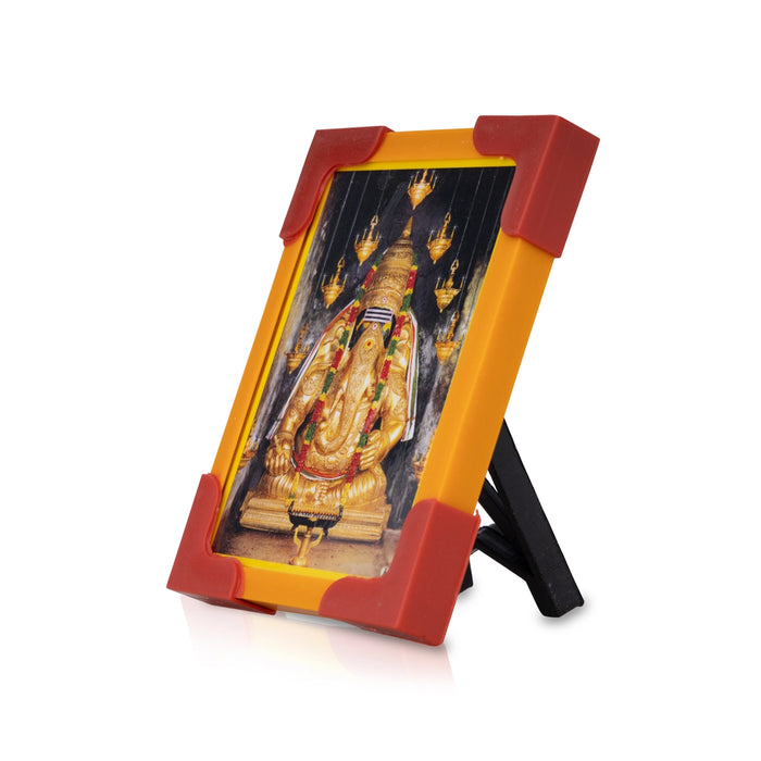 Laminated Photo Frame With Back Stand - 3 x 4 Inches | Picture Frame/ Photo Lamination And Framing for Pooja - Hindu God Photos & Frames
