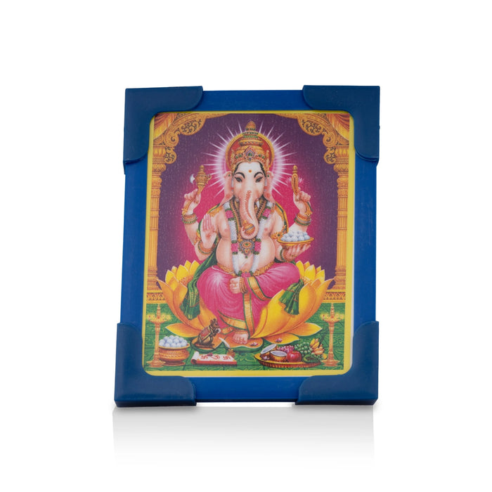 Laminated Photo Frame With Back Stand - 3 x 4 Inches | Picture Frame/ Photo Lamination And Framing for Pooja3 - Hindu God Photos & Frames