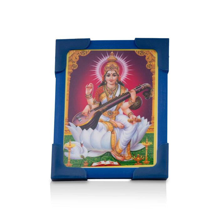 Laminated Photo Frame With Back Stand - 3 x 4 Inches | Picture Frame/ Photo Lamination And Framing for Pooja - Hindu God Photos & Frames
