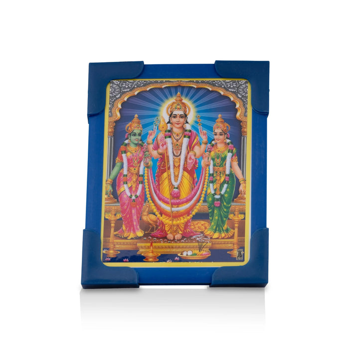 Laminated Photo Frame With Back Stand - 3 x 4 Inches | Picture Frame/ Photo Lamination And Framing for Pooja - Hindu God Photos & Frames