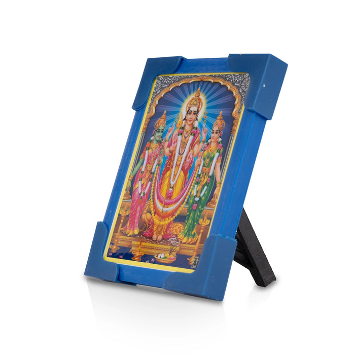 Laminated Photo Frame With Back Stand - 3 x 4 Inches | Picture Frame/ Photo Lamination And Framing for Pooja - Hindu God Photos & Frames