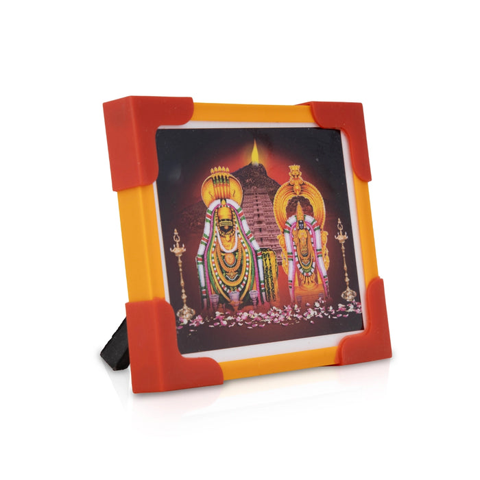 Laminated Photo Frame With Back Stand - 3 x 4 Inches | Picture Frame/ Photo Lamination And Framing for Pooja - Hindu God Photos & Frames