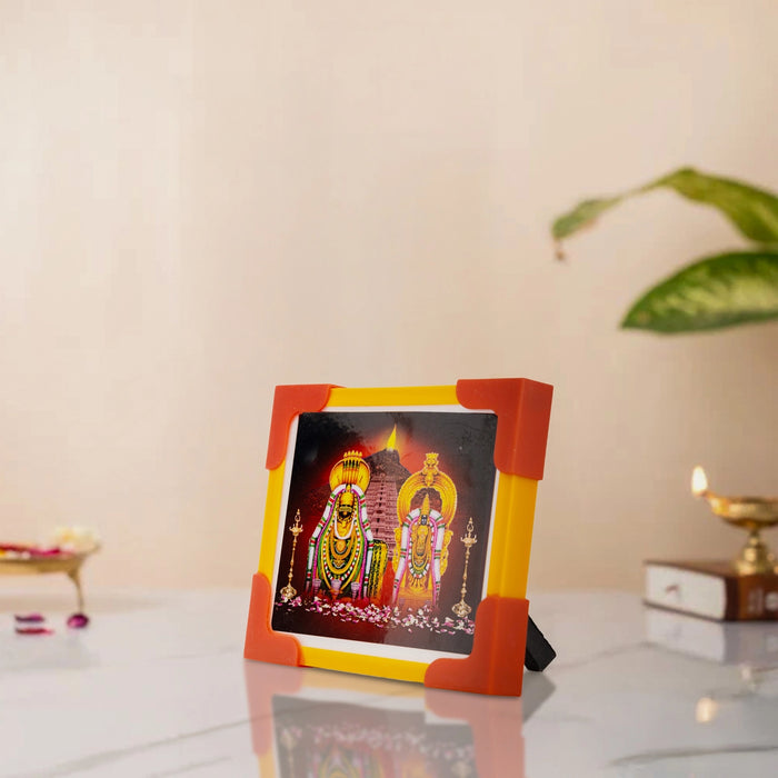 Laminated Photo Frame With Back Stand - 3 x 4 Inches | Picture Frame/ Photo Lamination And Framing for Pooja - Hindu God Photos & Frames