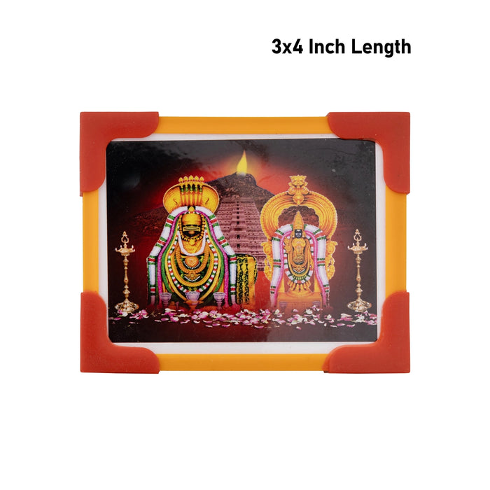Laminated Photo Frame With Back Stand - 3 x 4 Inches | Picture Frame/ Photo Lamination And Framing for Pooja - Hindu God Photos & Frames