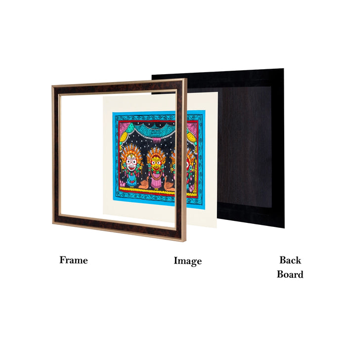 Pattachitra Painting Frame - 17 x 13 Inches | Puri Jagannath Hand Painted Frame/ Patachitra Painting for Home - Hindu God Photos & Frames