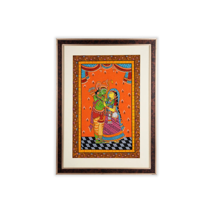 Pattachitra Painting Frame - 23 x 17 Inches | Hand Painted Frame/ Patachitra Painting Frame for Home - Hindu God Photos & Frames