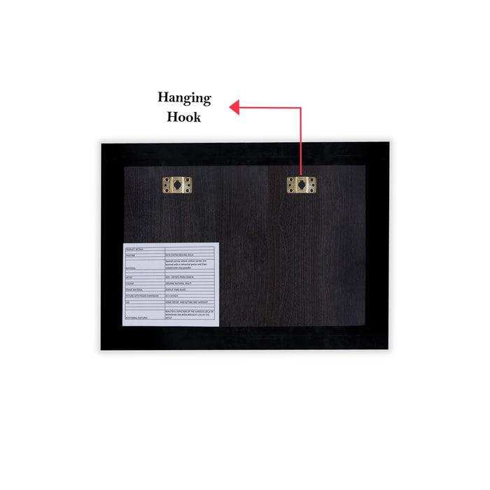 Pattachitra Painting Frame - 24 x 18 Inches | Krishna Leela Design Patachitra Painting/ Hand Painted Frame for Home - Hindu God Photos & Frames