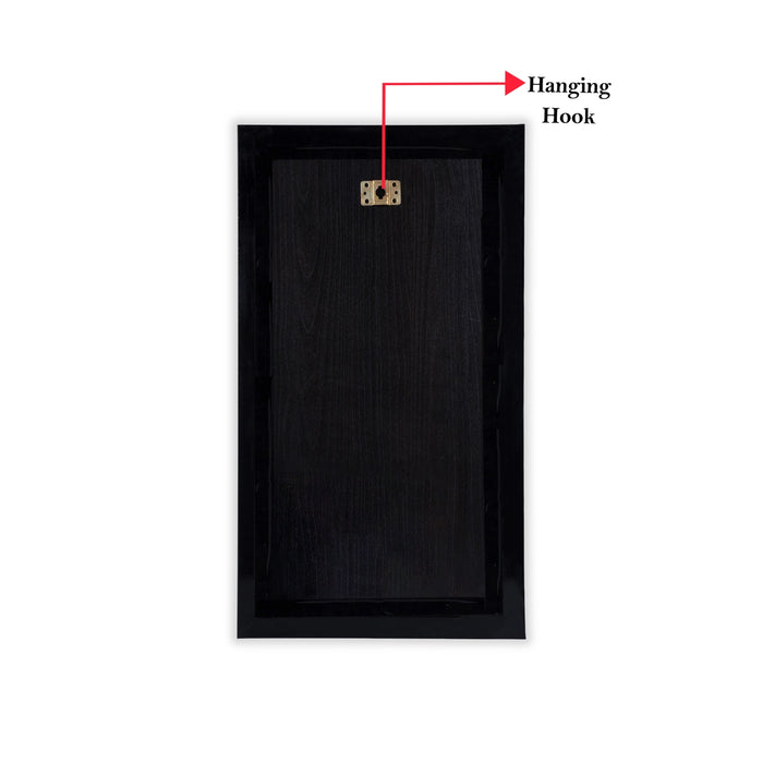 Pattachitra Painting Frame - 22 x 12 Inches | Standing Lakshmi Design Patachitra Painting/ Hand Painted Frame - Hindu God Photos & Frames