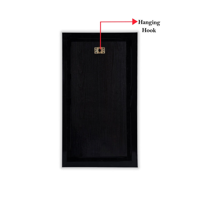 Pattachitra Painting Frame - 22 x 12 Inches | Dancing Ganesh Design Patachitra Painting/ Hand Painted Frame - Hindu God Photos & Frames