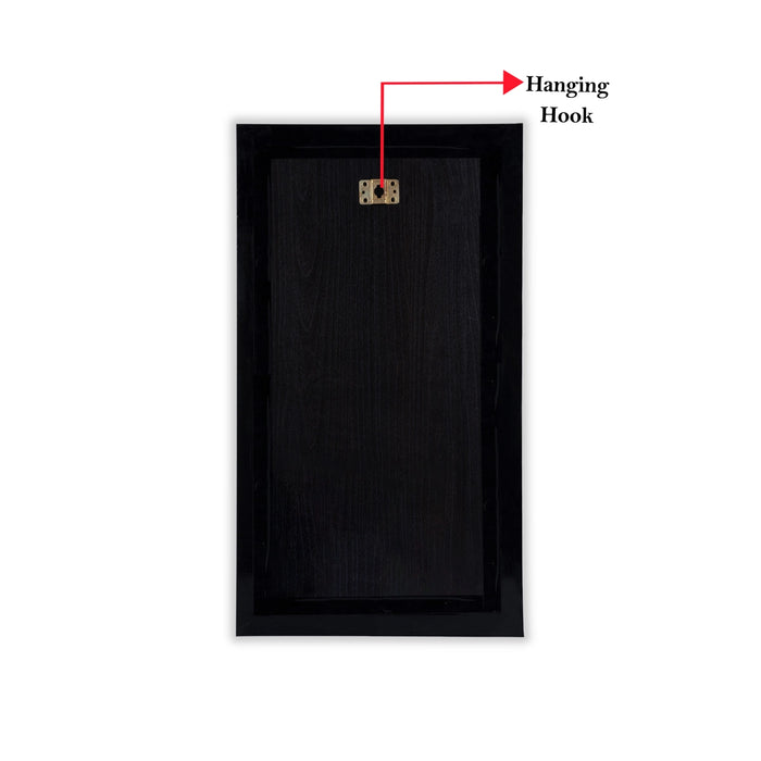 Pattachitra Painting Frame - 22 x 12 Inches | Standing Vishnu Design Patachitra Painting/ Hand Painted Frame - Hindu God Photos & Frames