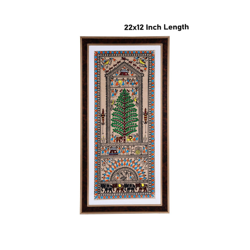 Pattachitra Painting Frame - 22 x 12 Inches | Tribal Design Patachitra Painting/ Hand Painted Frame for Home - Hindu God Photos & Frames