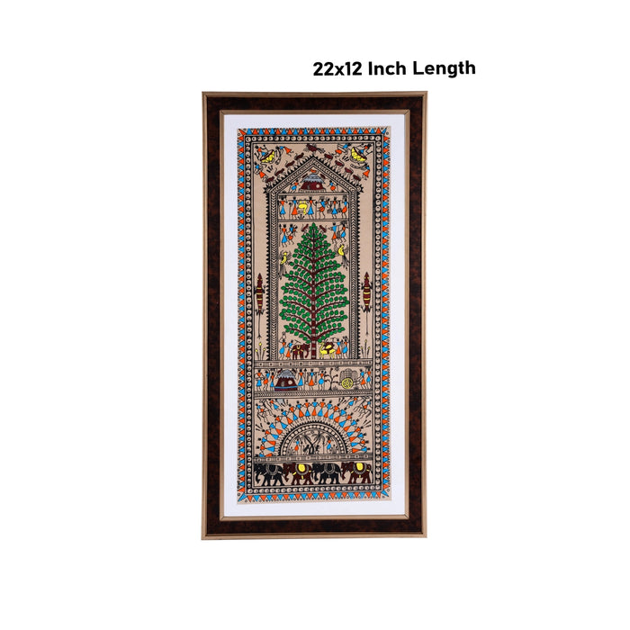 Pattachitra Painting Frame - 22 x 12 Inches | Tribal Design Patachitra Painting/ Hand Painted Frame for Home - Hindu God Photos & Frames
