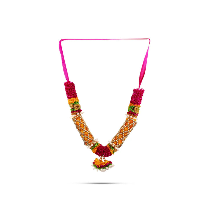 Artificial Flower Mala – 9 Inches | Deity Garland / Fancy Puja Mala for Temple / Decorative Mala for Idols