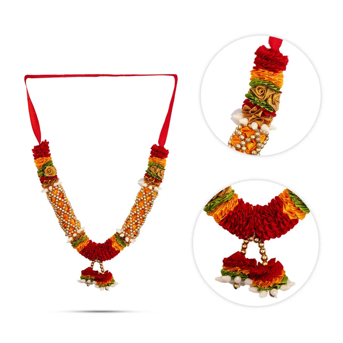 Artificial Flower Mala – 9 Inches | Deity Garland / Fancy Puja Mala for Temple / Decorative Mala for Idols