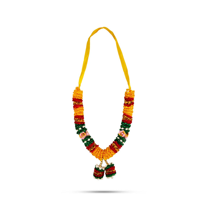 Artificial Flower Garland - 9 Inches | Cloth Mala/ Artificial Mala for Photo Frame