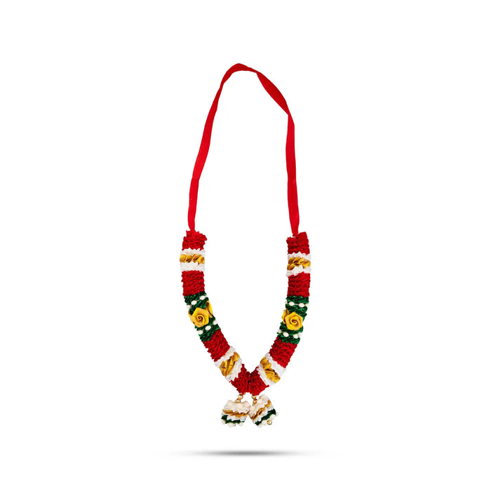 Artificial Flower Garland - 9 Inches | Cloth Mala/ Artificial Mala for Photo Frame