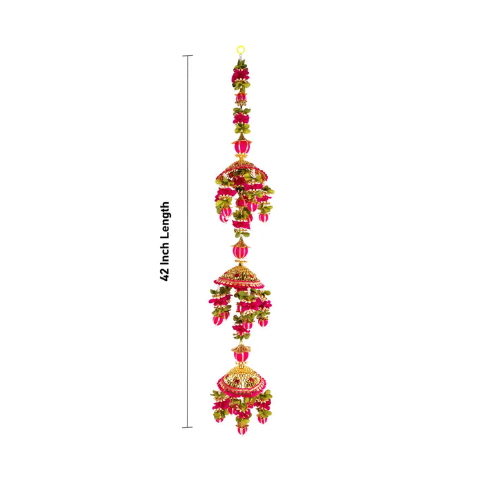 Hanging Jhumar - 42 Inches | 3 Step Jhoomar Hanging / Festive Decor For Home & Entrance