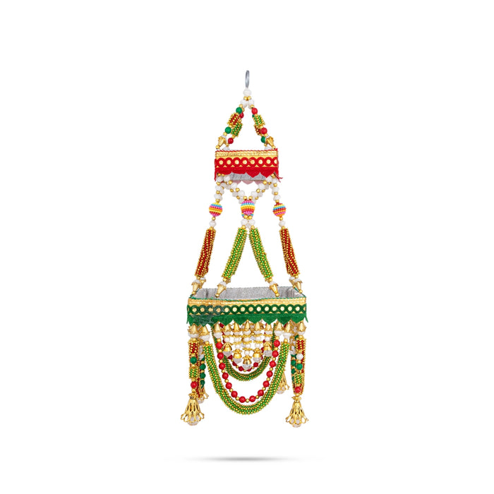 Jhumar Wall Hanging - 18.5 Inches | Multicolour Beads Design Jhoomar Home Decor/ Wall Hanging Jhoomar for Home