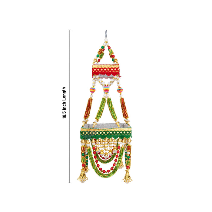 Jhumar Wall Hanging - 18.5 Inches | Multicolour Beads Design Jhoomar Home Decor/ Wall Hanging Jhoomar for Home