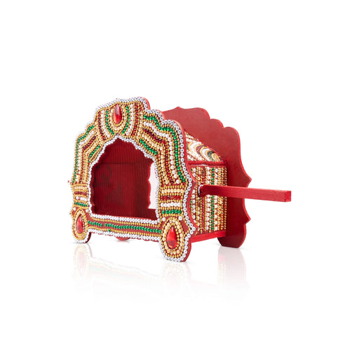 Decorative Doli - 7.75 x 9 Inches | Wooden Doli/ Decorative Pallakku/ Decorative Showpiece for Home Decor - Table Stand Accessories