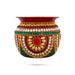 Decorative Lota - 3.5 x 3.5 Inches | Metal Chombu/ Multicolour Stone Kalash Pot for Wedding - Wedding Essentials