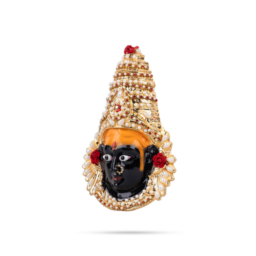 Bhavani Devi Face - 7.5 x 5 Inches | Fiber Ammavari Face/ Decorative Devi Mukhavata for Deity Decor - Head & Face Accessories
