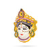 Devi Face - 6 x 4.5 Inches | Fiber Ammavari Face/ Decorative Devi Mukhavata for Deity Decor - Head & Face Accessories