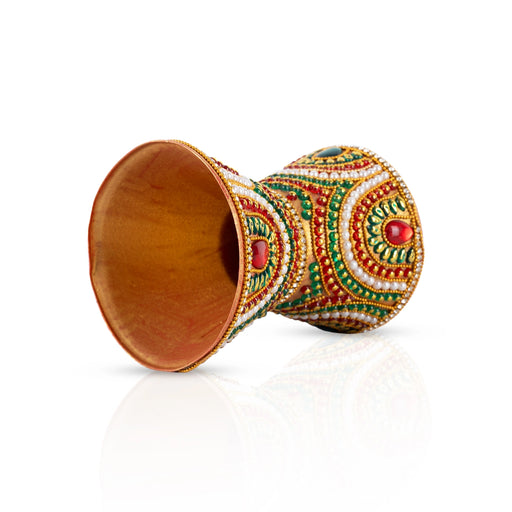 Griha Pravesh Kalash - 5.5 x 4 Inches | Decorative Lota/ Decorative Rice Pot for Wedding Decor - Wedding Essentials