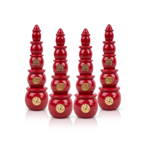 Gauri Haar Pooja Set - 6.5 x 2 Inches | Pack Of 4/ Wedding Decor/ Grah Pravesh Pooja - Wedding Essentials