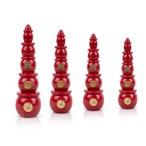 Gauri Haar Pooja Set - 6.5 x 2 Inches | Pack Of 4/ Wedding Decor/ Grah Pravesh Pooja - Wedding Essentials