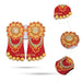 Lakshmi Padham Pair - 1.75 x 2 Inches | Decorative Laxmi Paduka / Lakshmi Charan Paduka for Pooja - Pooja Box & Paduka
