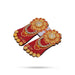 Lakshmi Padham Pair - 1.75 x 2 Inches | Decorative Laxmi Paduka / Lakshmi Charan Paduka for Pooja - Pooja Box & Paduka