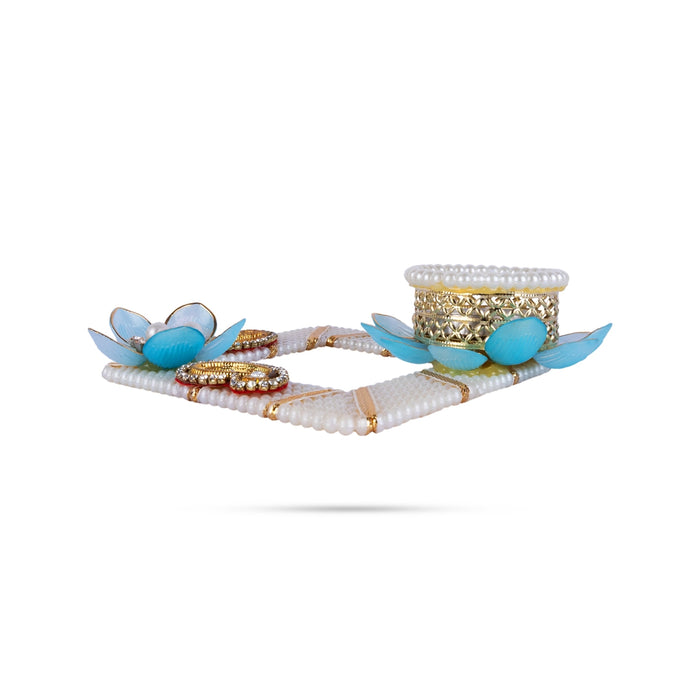 Decorative Diya Candle With Holder - 1 x 5 Inches | Pearl Design Tealight Candle & Holder For Home Decor - Candles