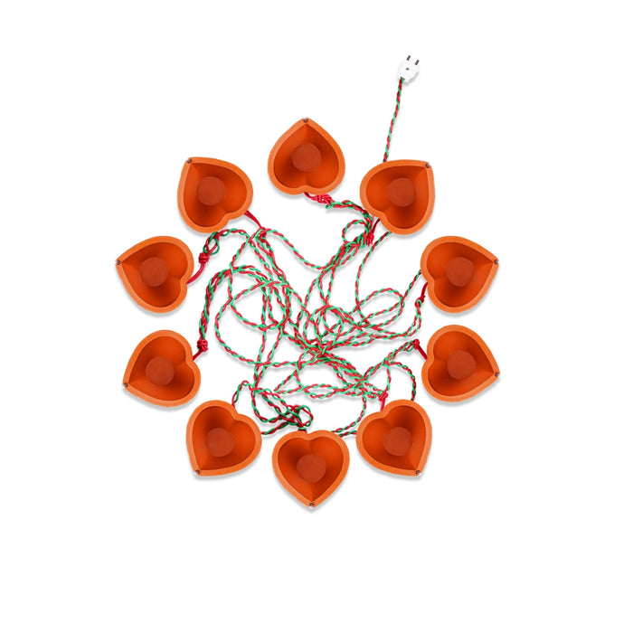 Electric Diya | 240 V/ 10 Step Electric Lamp/ Electric Deep for Pooja Decor - Electric Lamp