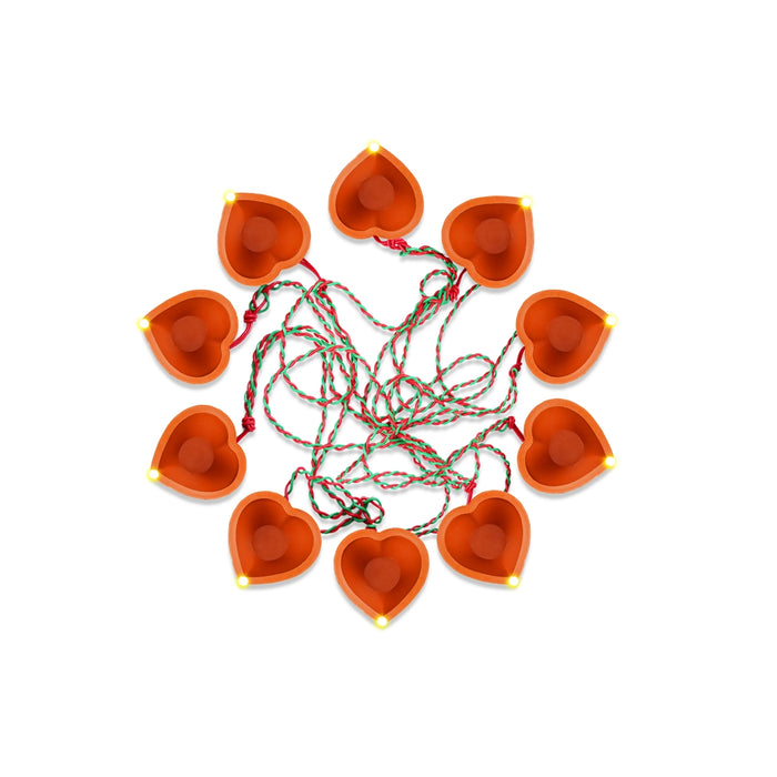 Electric Diya | 240 V/ 10 Step Electric Lamp/ Electric Deep for Pooja Decor - Electric Lamp