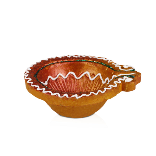 Decorative Diya - 2 x 2 Inch | Agal Vilakku/ Clay Deepam for Pooja/ Assorted Design