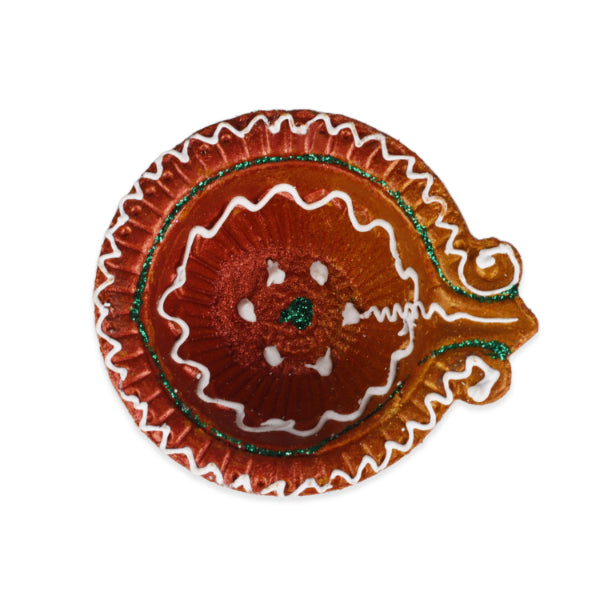 Decorative Diya - 2 x 2 Inch | Agal Vilakku/ Clay Deepam for Pooja/ Assorted Design