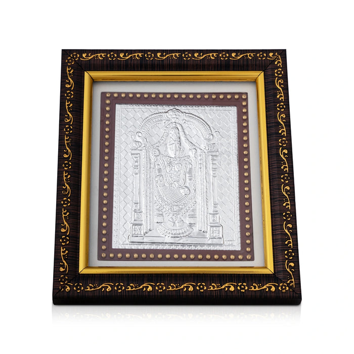 Balaji Murti Photo Frame - 5 x 5.5 Inches | Picture Frame/ 999 Silver Wall Picture For Pooja & Home Decor