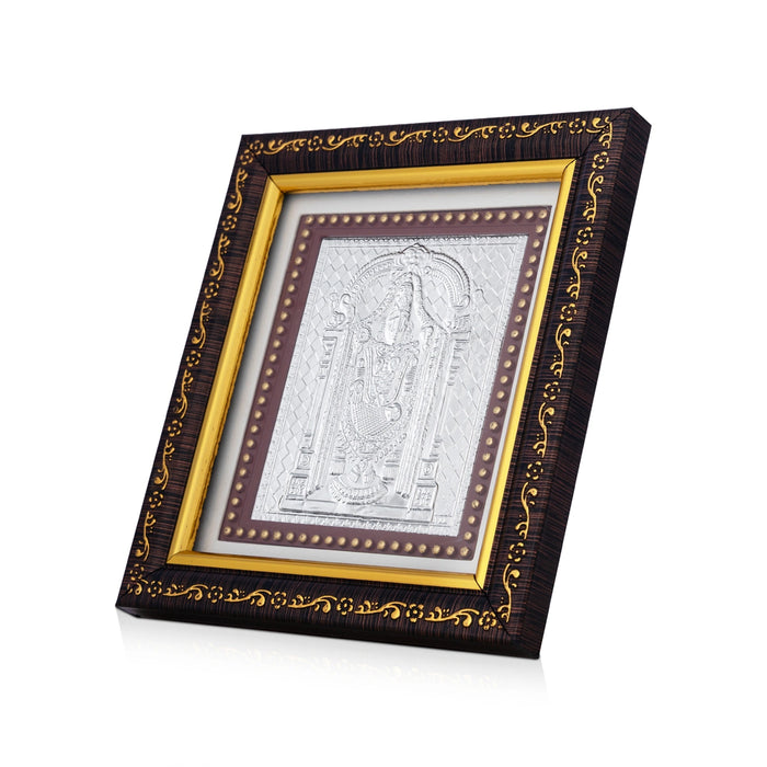 Balaji Murti Photo Frame - 5 x 5.5 Inches | Picture Frame/ 999 Silver Wall Picture For Pooja & Home Decor