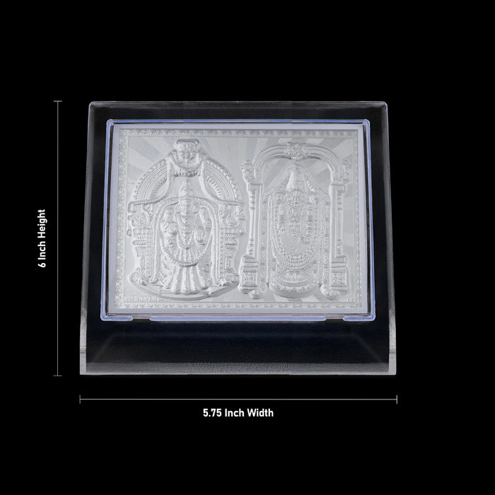 Perumal Thayar Photo Frame - 6 x 5.75 Inches | L Shape frame/ Balaji Padmavati Picture Frame for Home