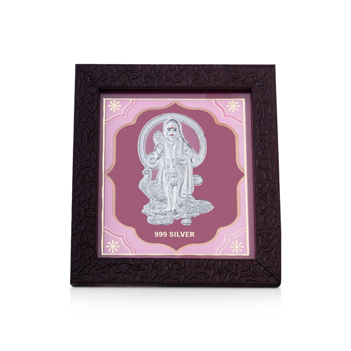 Murugan Murti Photo Frame - 5 x 5.5 Inches | Picture Frame/ 999 Silver Wall Picture For Pooja & Home Decor