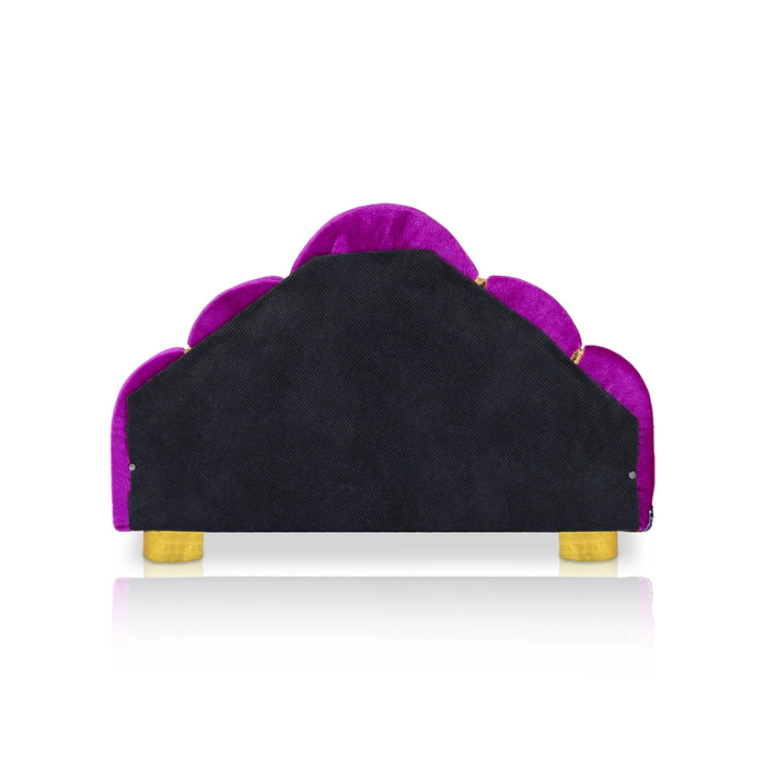 Sinhasan With Base - 6.5 x 10.5 Inches | Velvet Simhasanam/ Decorative Singhasan for Deity - Pooja Aasan & Bajot & Pooja Mat