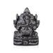 Ganesh Murti - 9 X 6.5 Inches | Black Stone Ganpati Murti/ Vinayaka Idol For Home Temple & Auspicious Decor - Stone Murties