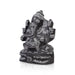 Ganesh Murti - 9 X 6.5 Inches | Black Stone Ganpati Murti/ Vinayaka Idol For Home Temple & Auspicious Decor - Stone Murties