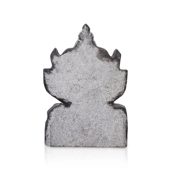 Ganesh Murti - 9 X 6.5 Inches | Black Stone Ganpati Murti/ Vinayaka Idol For Home Temple & Auspicious Decor - Stone Murties