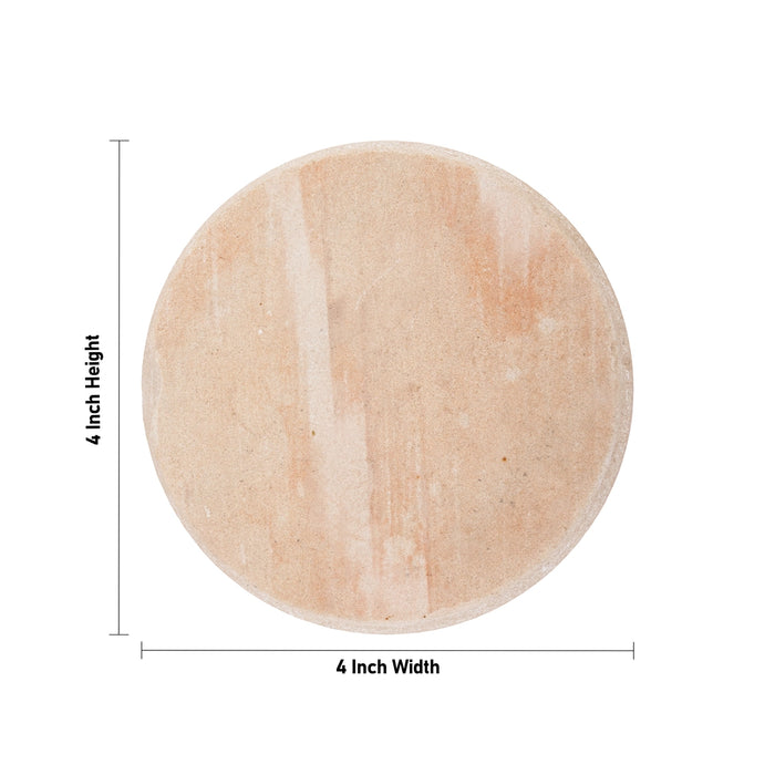 Rubbing Stone - 4 x 4 Inches | Chandan Chakla for Home & Pooja