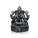 Ganesha Murti - 28 x 19 Inches | Black Stone Idol / Ganapathi Statue/ Vinayagar Sculpture Decor for Home & Pooja - Stone Murties