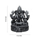 Ganesha Murti - 28 x 19 Inches | Black Stone Idol / Ganapathi Statue/ Vinayagar Sculpture Decor for Home & Pooja - Stone Murties