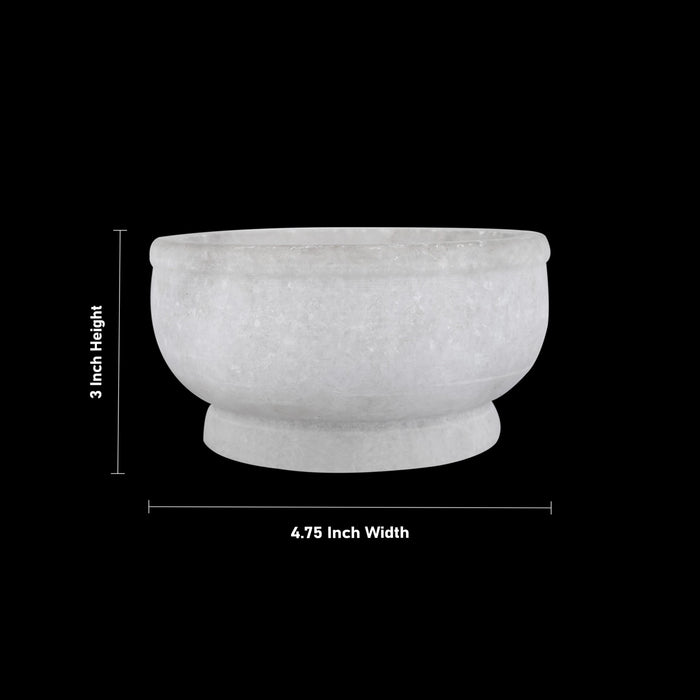 Hand Grinder Pair - 3 x 4.75 Inches | Marble Stone Mortar And Pestle/ Kalvam Grindstone for Spices - Kitchen