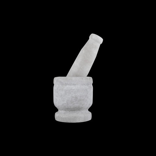 Hand Grinder Pair - 3 x 2.75 Inches | Marble Stone Mortar And Pestle/ Kalvam Grindstone for Spices - Kitchen